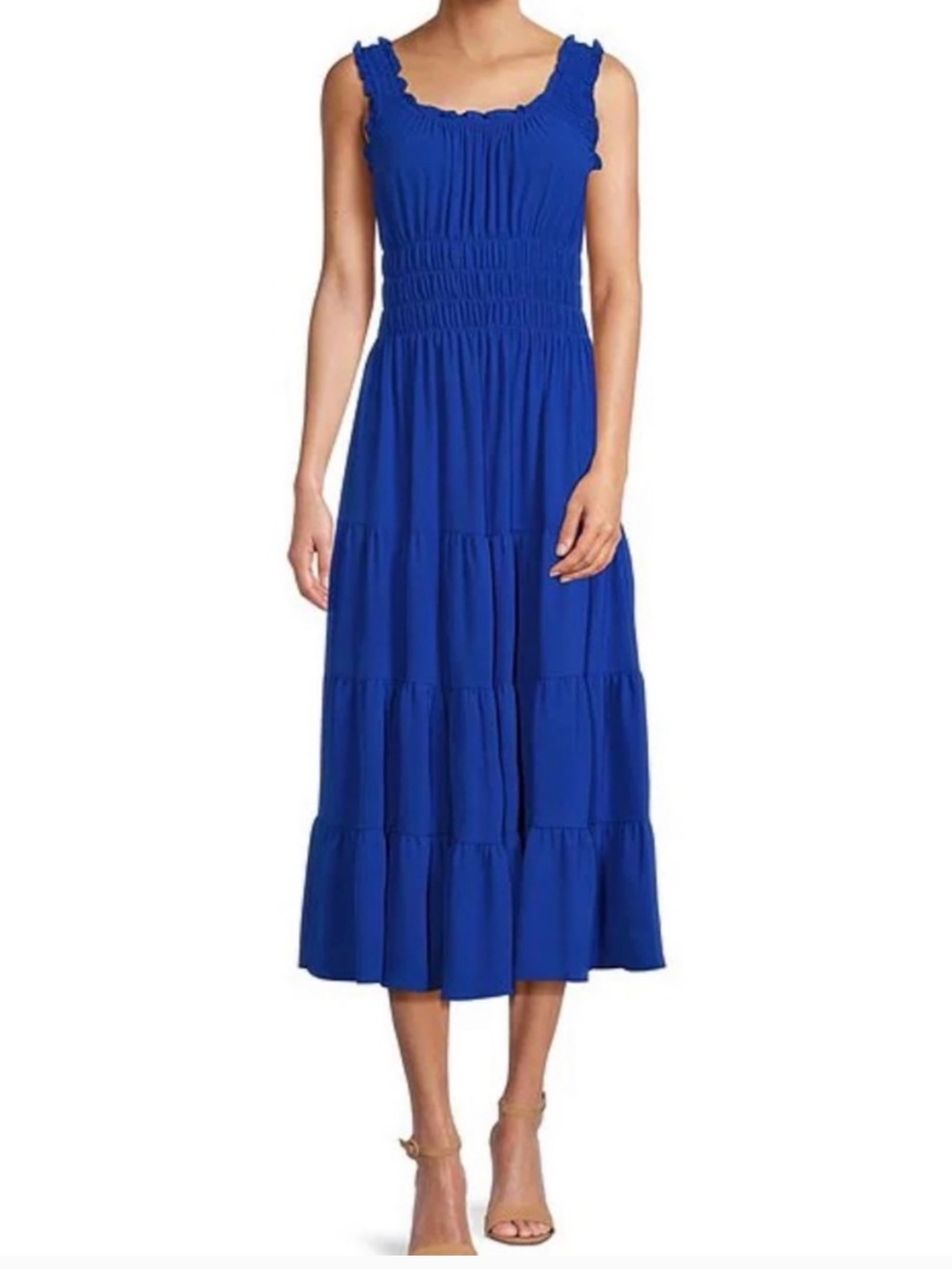 Antonio Melani Sleeveless Tiered Midi Dress in Royal Blue NWT